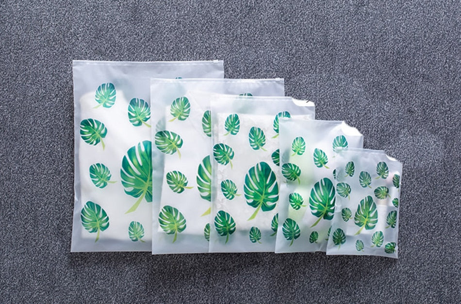 Transparent Plant Cosmetic Bag