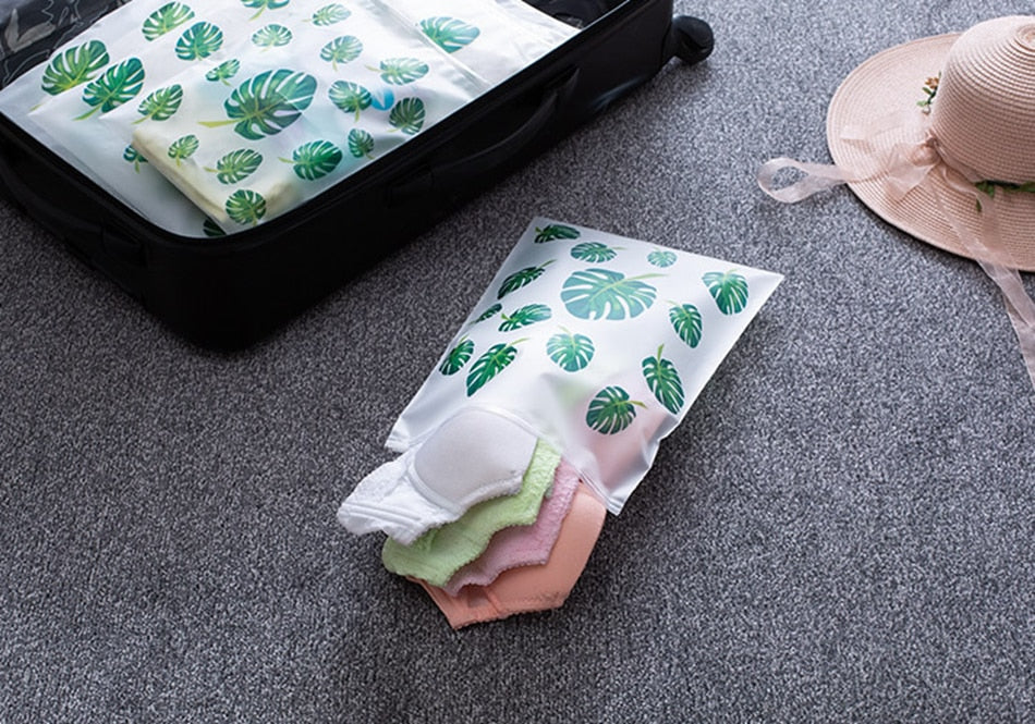 Transparent Plant Cosmetic Bag