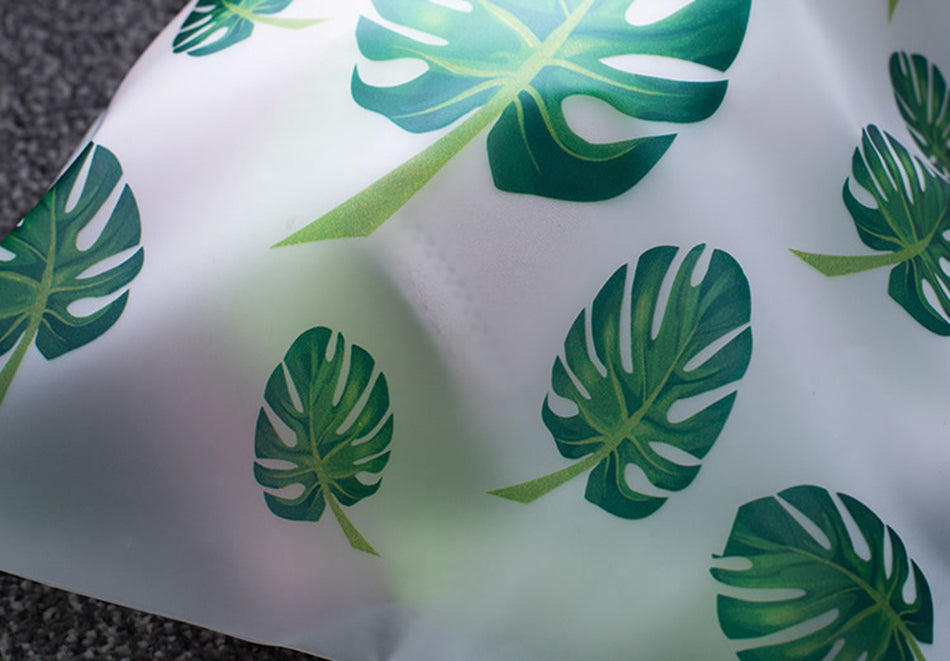 Transparent Plant Cosmetic Bag