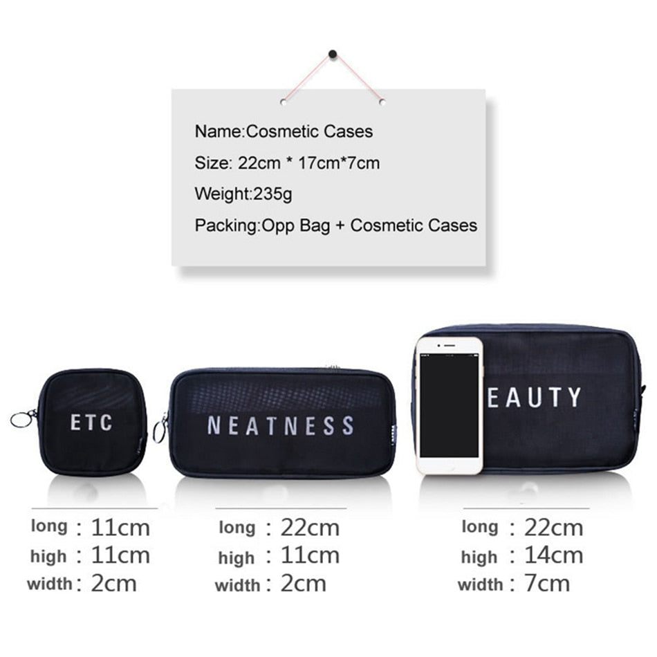 Transparent Makeup Case Organizer